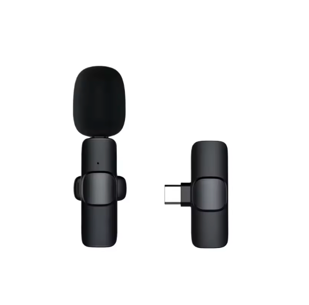 Mini Wireless Lavalier Microphone USB C Noise Cancellation Lapel Mic for iPhone 17/16/15 Video Recording Vlog