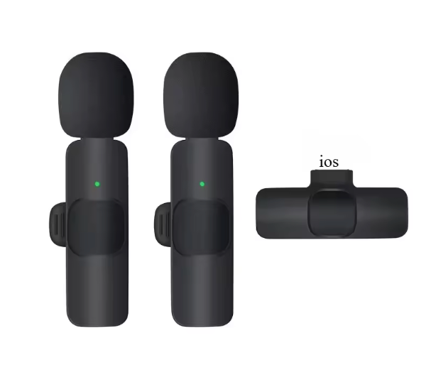 Mini Wireless Lavalier Microphone USB C Noise Cancellation Lapel Mic for iPhone 17/16/15 Video Recording Vlog