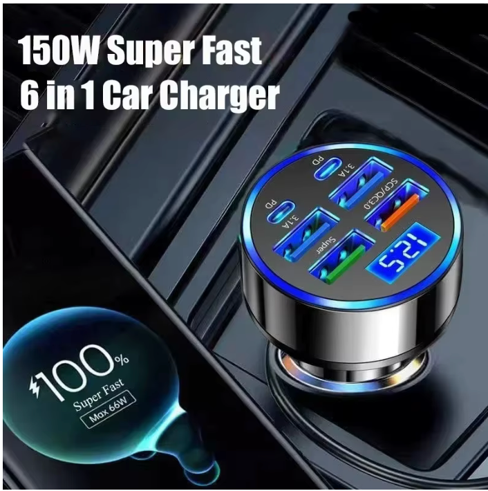 350W Car Charger USB PD QC3.0 USB C Car Phone Charger Type C Adapter for iPhone Samsung Huawei Xiaomi Quick Charge ﻿