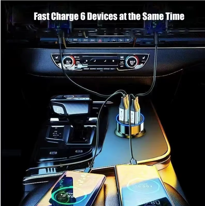 350W Car Charger USB PD QC3.0 USB C Car Phone Charger Type C Adapter for iPhone Samsung Huawei Xiaomi Quick Charge ﻿